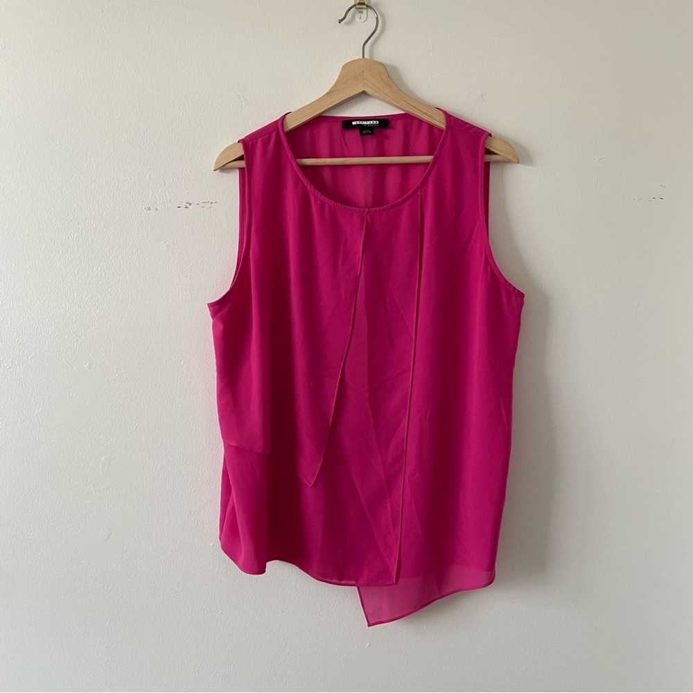 2/$15 Pink Asymmetrical Sleeveless Blouse